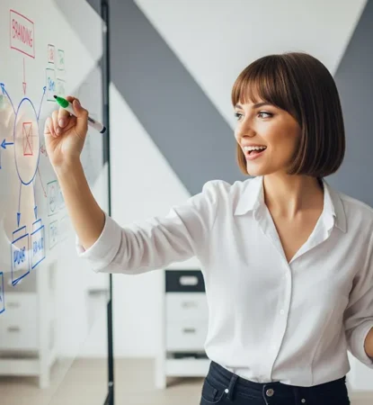 mujer emprendedora al crear una marca de valor con un branding estratégico